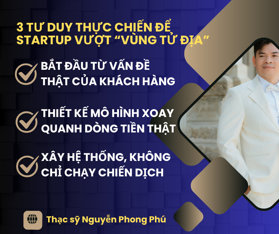 3 Tư Duy Thực Chiến Để Startup Vượt "Vùng Tử Địa": Thạc sỹ Nguyễn Phong Phú - Chuyên gia tư vấn chiến lược thực chiến